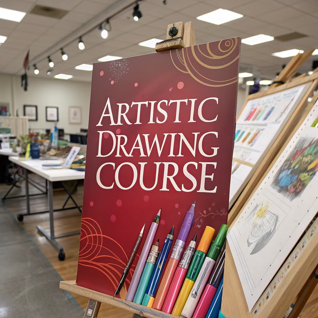 Artistic drawing course banner